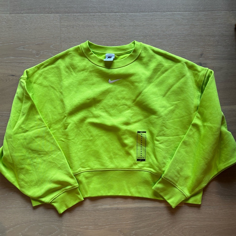 Nike Women's Lime Green Crew Neck Sweater